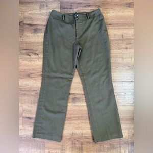 LAUREN RALPH LAUREN Olive wool Dress Pants Lined Straight Leg women